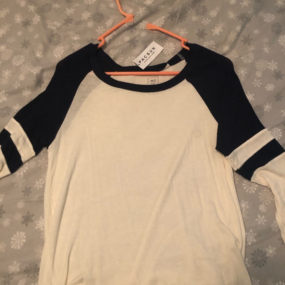 long sleeve navy tee shirt pacsun
